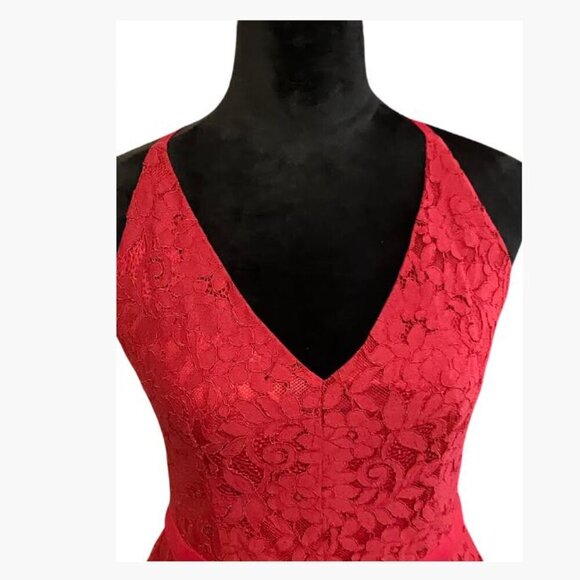 Lulus Dancing in the Moonlight Mini Dress in Red Wine Size M NWT Scarf Separate - Picture 4 of 13